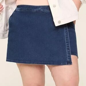Lane Bryant Denim Skort Sz 16